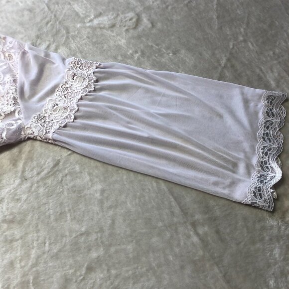 ABB Classic Pale Pink Lace & Sheer Netting Robe Size XL - Picture 9 of 15